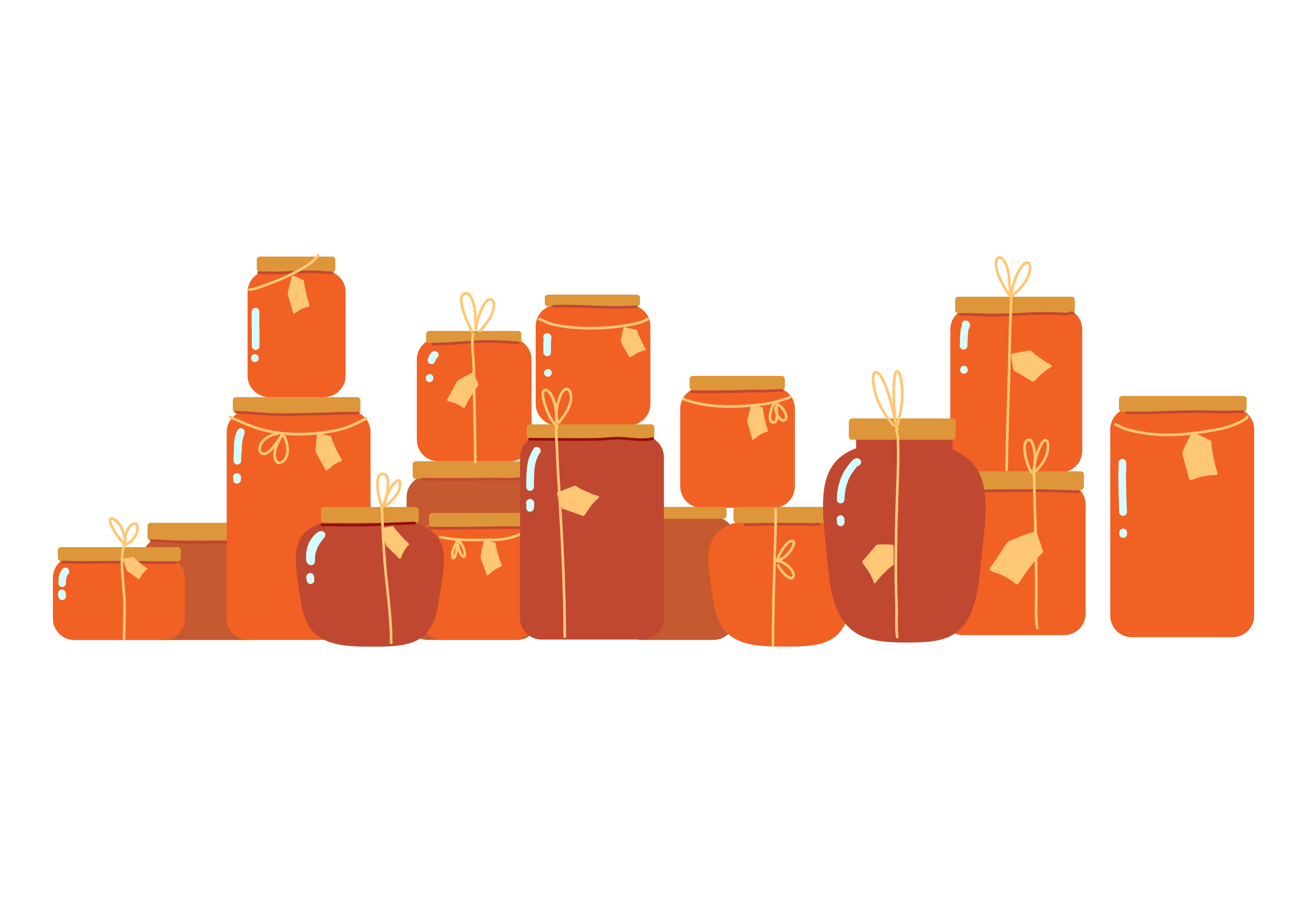Calendrier de l'avent avec des bocaux