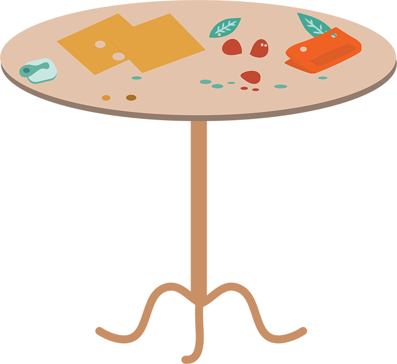 Table avec confettis naturelles pour fêter le carnaval sans polluer