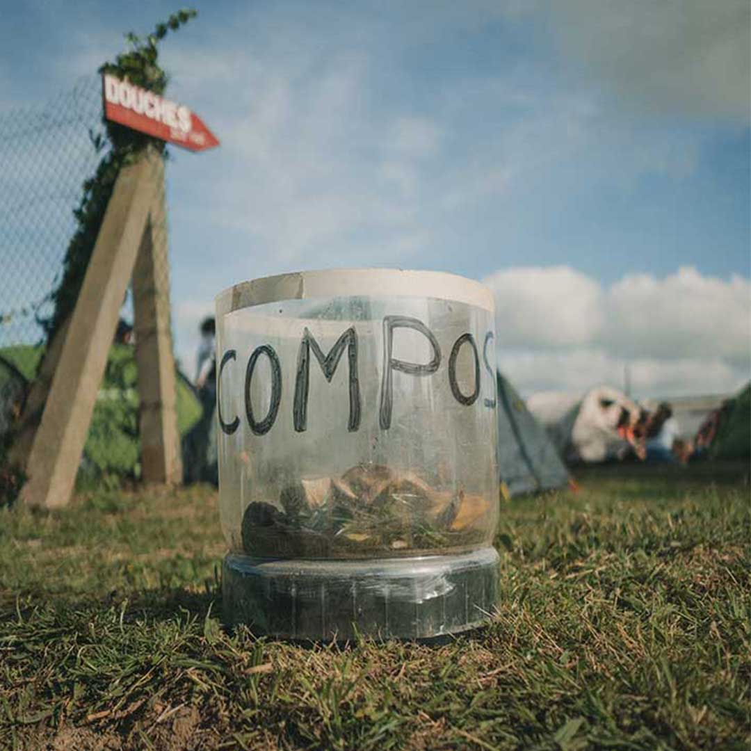 Compost et tri des déchets organiques sur un festival responsable pour l'environnement