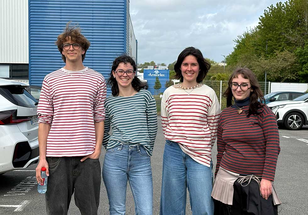 Paul, Louise, Gwenola et Gabrielle, sélectionnés pour explorer les coulisses de la filière textile